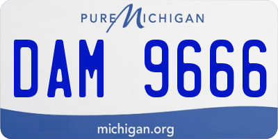 MI license plate DAM9666