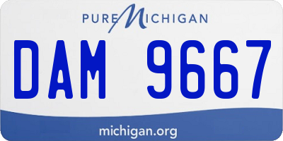 MI license plate DAM9667