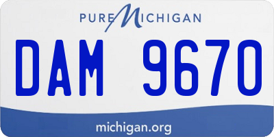 MI license plate DAM9670