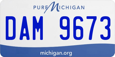 MI license plate DAM9673
