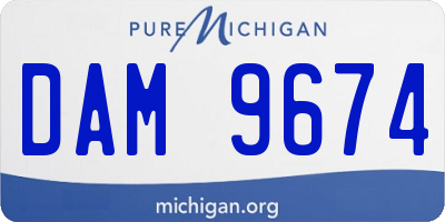 MI license plate DAM9674