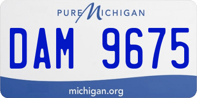 MI license plate DAM9675
