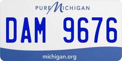 MI license plate DAM9676