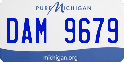 MI license plate DAM9679