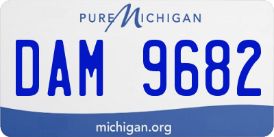 MI license plate DAM9682