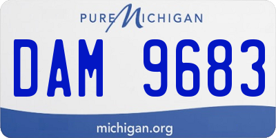 MI license plate DAM9683