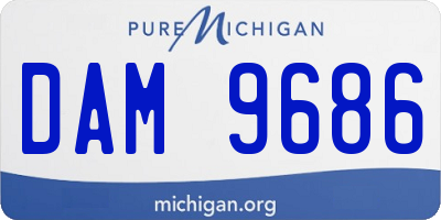 MI license plate DAM9686