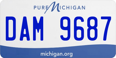 MI license plate DAM9687