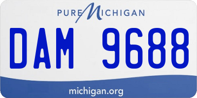 MI license plate DAM9688