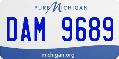 MI license plate DAM9689