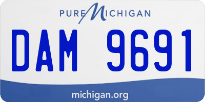 MI license plate DAM9691
