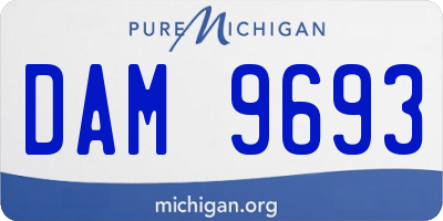 MI license plate DAM9693