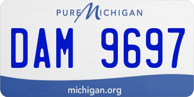 MI license plate DAM9697