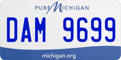 MI license plate DAM9699