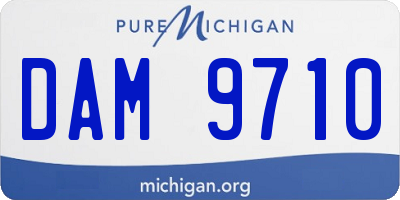MI license plate DAM9710