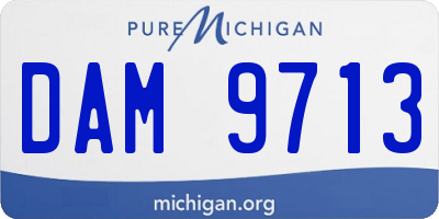 MI license plate DAM9713