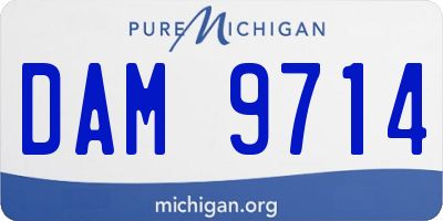 MI license plate DAM9714