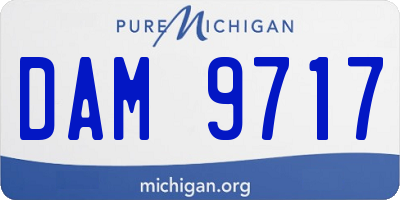 MI license plate DAM9717