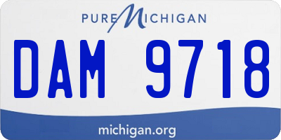 MI license plate DAM9718