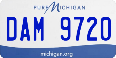 MI license plate DAM9720