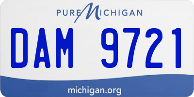 MI license plate DAM9721