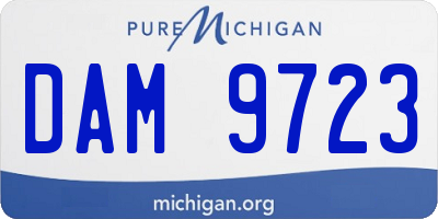 MI license plate DAM9723