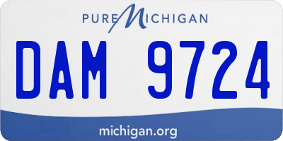 MI license plate DAM9724