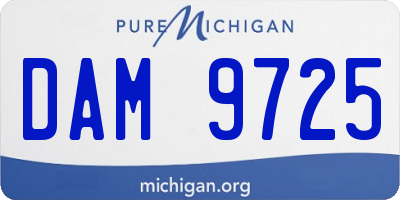 MI license plate DAM9725