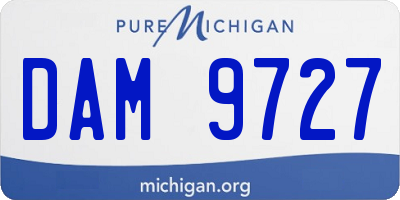 MI license plate DAM9727
