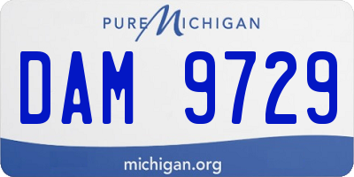 MI license plate DAM9729
