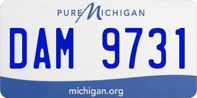 MI license plate DAM9731