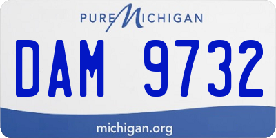 MI license plate DAM9732