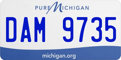 MI license plate DAM9735