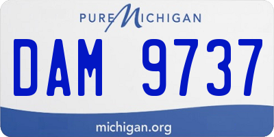 MI license plate DAM9737