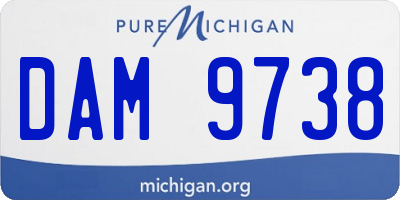 MI license plate DAM9738
