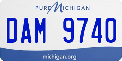 MI license plate DAM9740