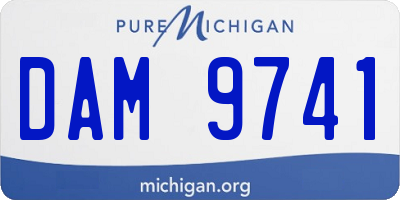 MI license plate DAM9741