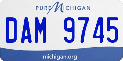 MI license plate DAM9745