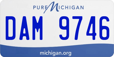 MI license plate DAM9746