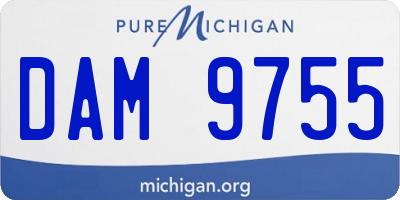 MI license plate DAM9755