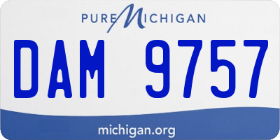 MI license plate DAM9757