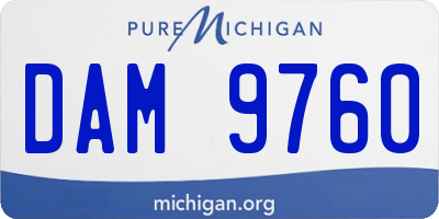 MI license plate DAM9760