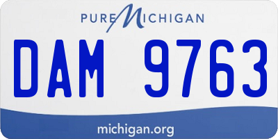 MI license plate DAM9763