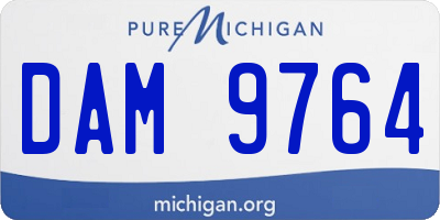MI license plate DAM9764