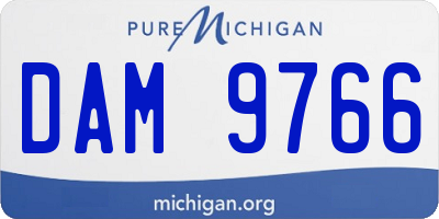 MI license plate DAM9766