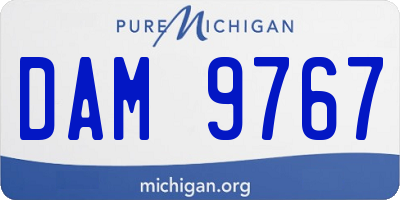 MI license plate DAM9767