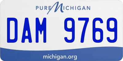 MI license plate DAM9769