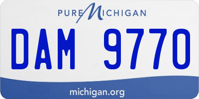 MI license plate DAM9770