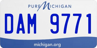 MI license plate DAM9771