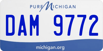MI license plate DAM9772
